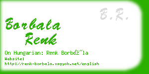 borbala renk business card